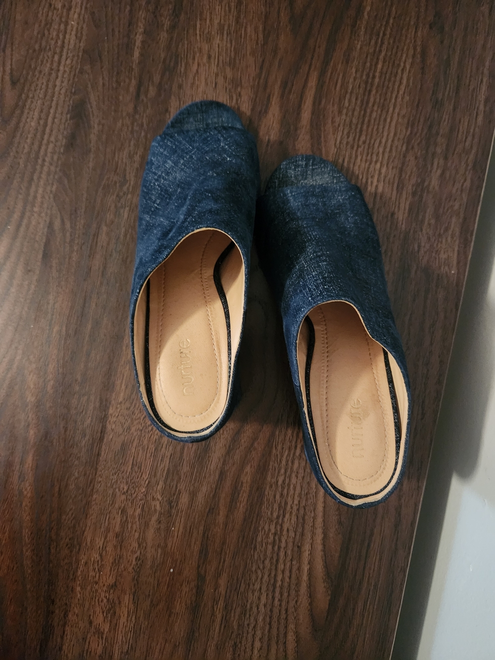 Nurture by Lamaze Denim-Effect Open-Toe Mules - Dark Blue - Picture 2 of 4